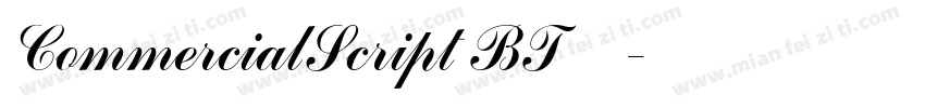 CommercialScript BT字体字体转换
